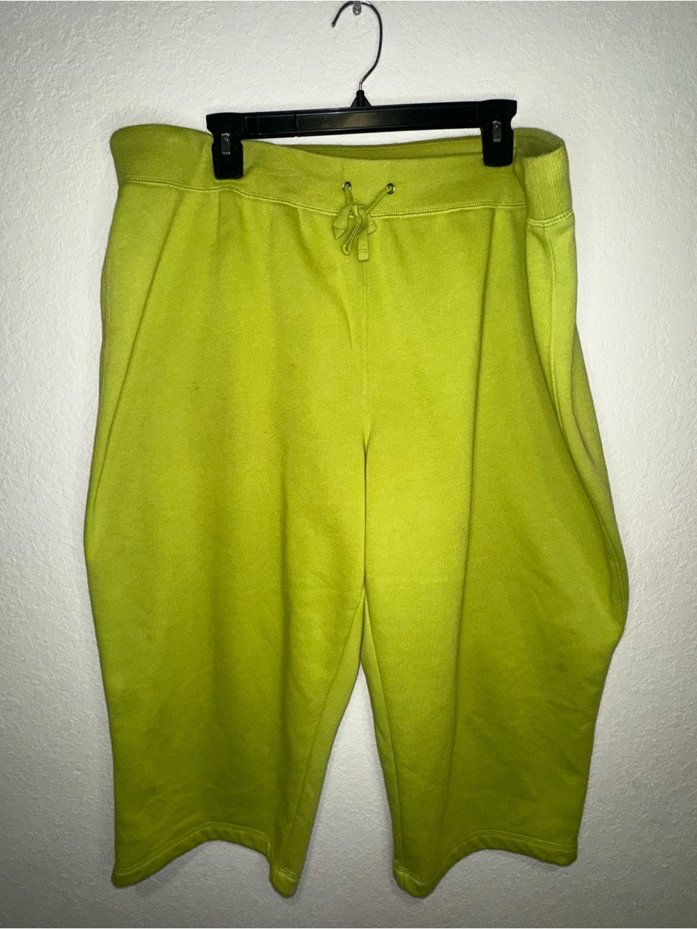 Plus Size 2x Y2K Lime Green Drawstring Cropped Sweats